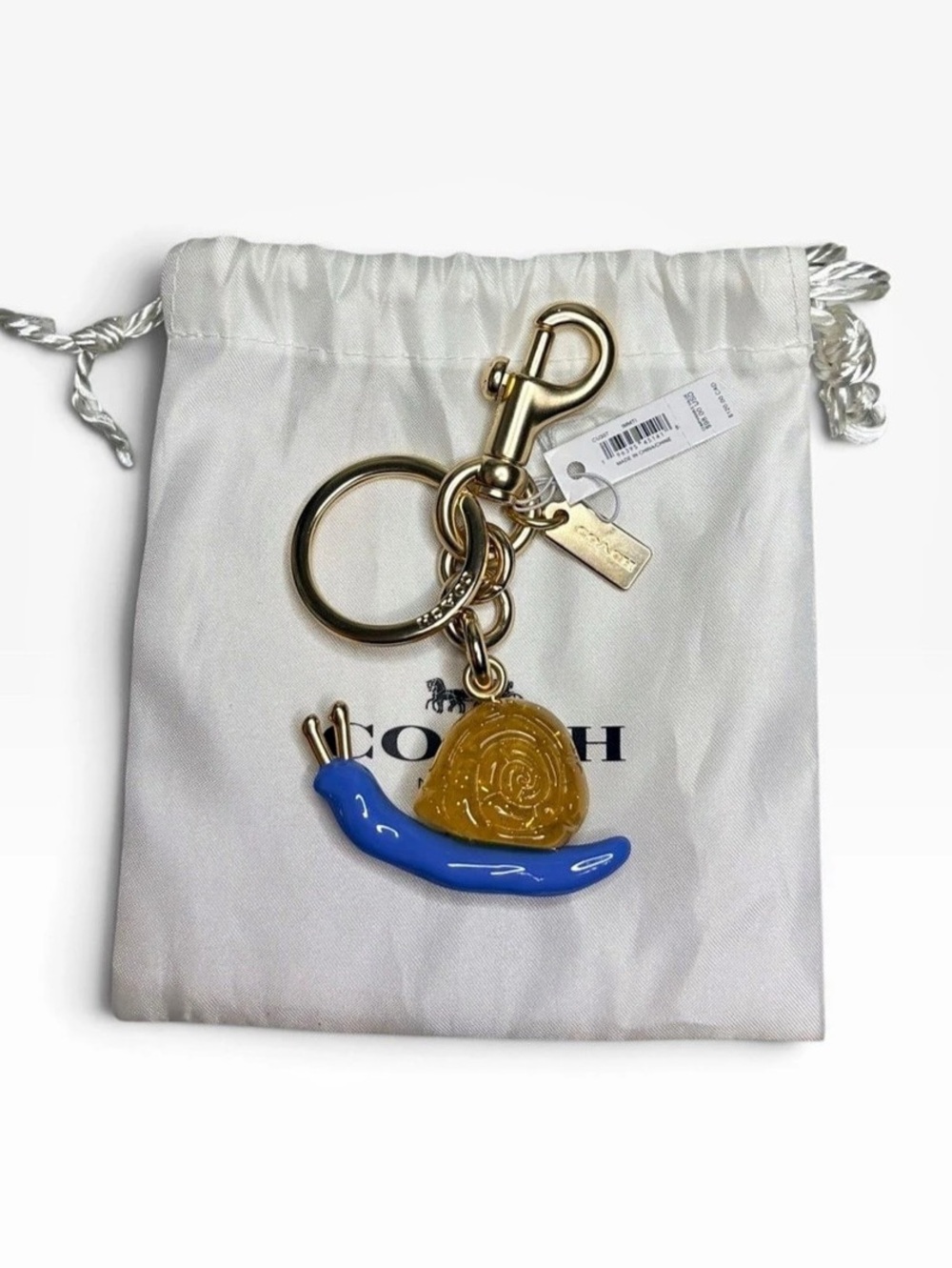 Coach X Observed By Us 3D Snail Bag Charm NWT Ann dust bag - Picture 2 of 4
